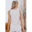 Striped Henley Ribbed Tank